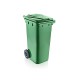 120 litre 2 tekerlekli kapaklı plastik çöp konteyneri